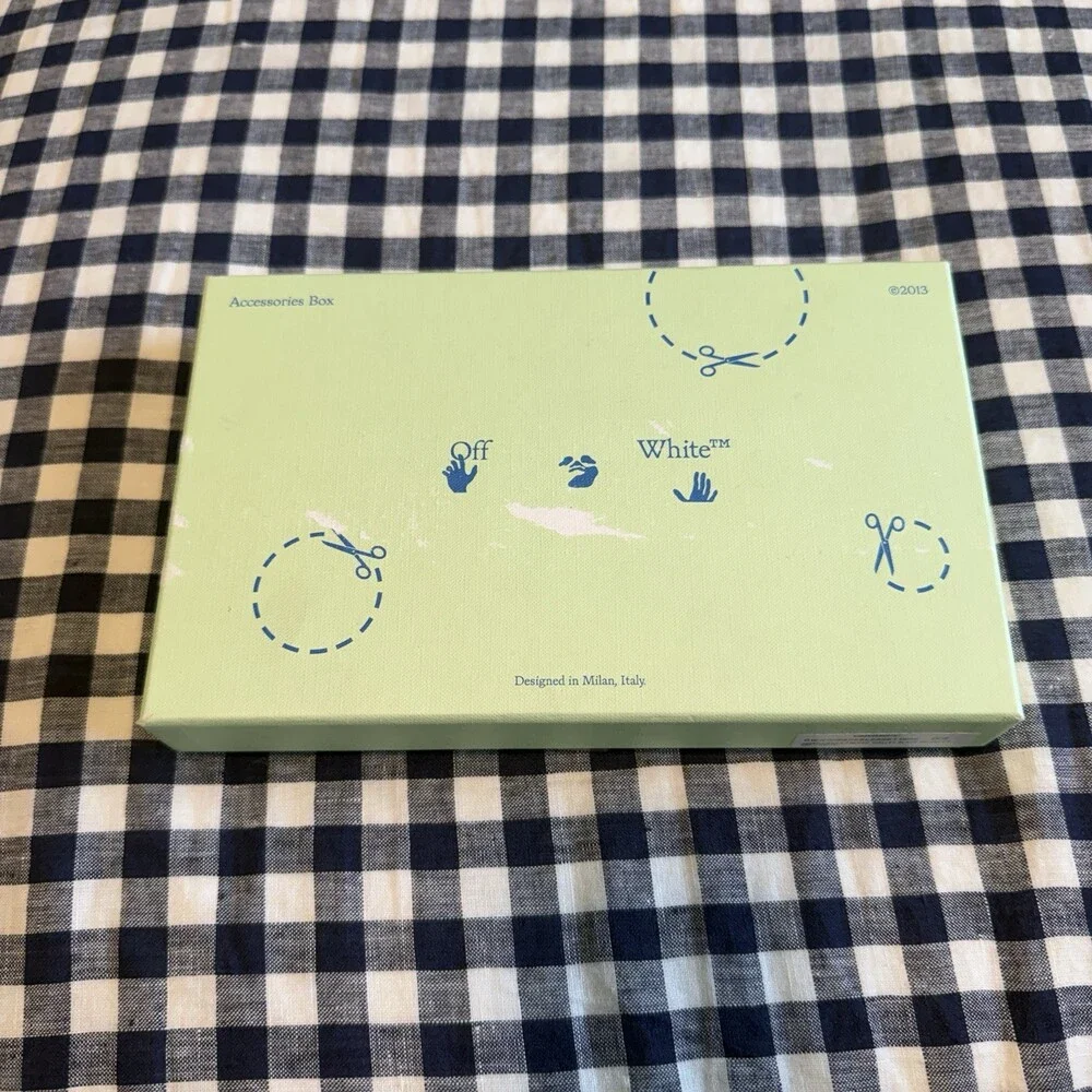 Authentic Off-White Jackhammer French Leather Black Wallet *NEW WITH FLAW* - Picture 10 of 11